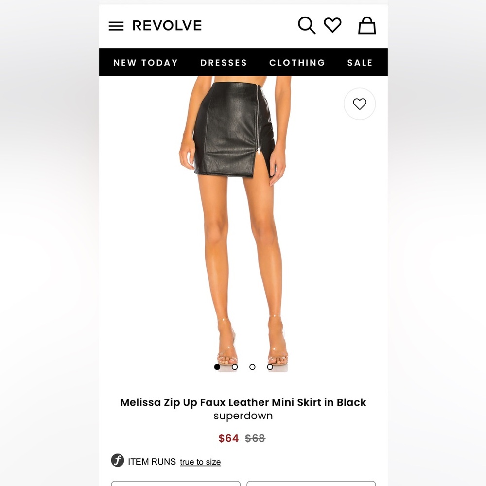 Superdown Black Pencil Mini Skirt with Slit